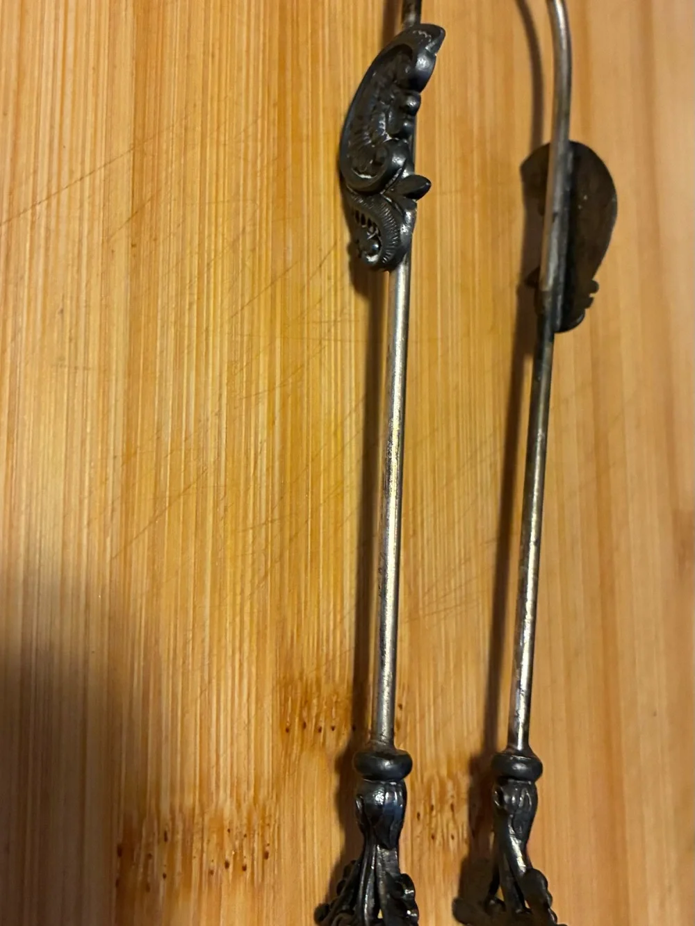 Ornate silver and other Metal sugar cube tongs– Decorative tea accessories